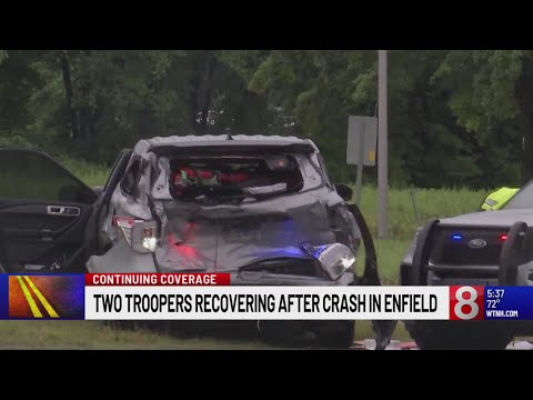 YouTube video thumbnail: 2 Connecticut State Police Troopers Hit on Interstate 91 in Enfield 'Lucky to Be Alive,' Sources Say