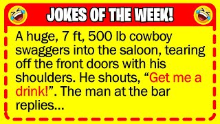 🤣 BEST JOKES OF THE WEEK! - A cowboy was walking across a prairie when he came...  | Funny Dad Jokes