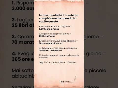 La mia mentalità è cambiata completamente quando ho capito questo: