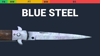 Stiletto Knife Blue Steel Wear Preview