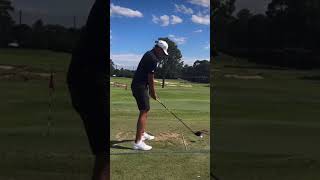 Ludvig aberg driver swing down the line at the US Open #ludvigaberg  #usopen