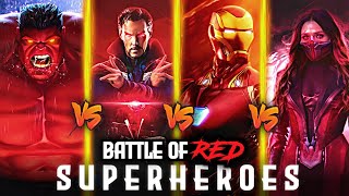 Death Battle Of Red Superheroes Of MARVEL | HINDI | Superboyz