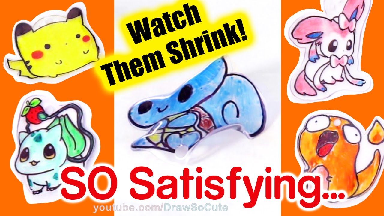So Satisfying to Watch Plastic Art Shrink! - Pokemon Characters