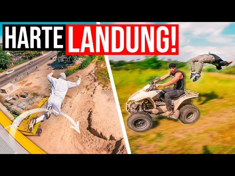 12 METER Sprung auf HARTEN Sand! & Backflip vom fahrenden QUAD?! | Schlappen in Berlin