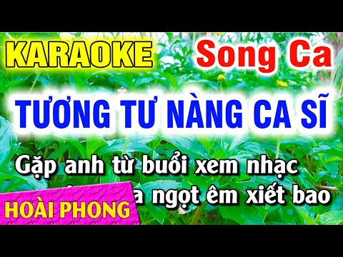 Karaoke Tương Tư Nàng Ca Sĩ Song Ca Nhạc Sống Dể Hát | Hoài Phong Organ
