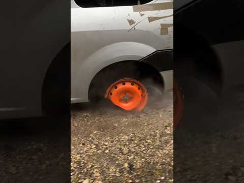 Driving on Half a Wheel: Extreme Experiment