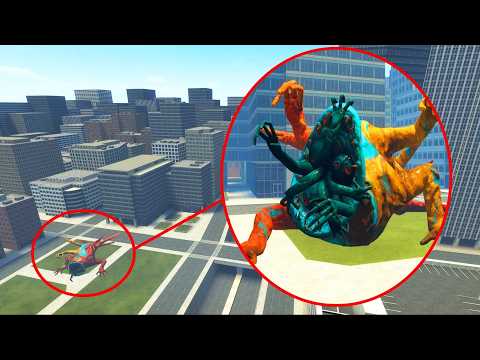 Un DRON capta a DOEY THE DOUGHMAN BOSS de POPPY PLAYTIME en la CIUDAD | Garry's mod Sandbox