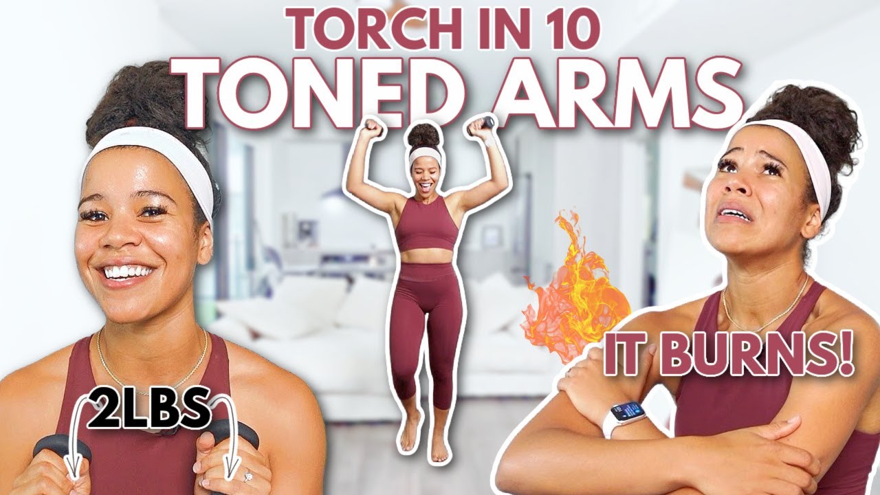10 Mins Toned Arms Workout - Beginner, Low Impact, Small Weights - Grow with Jo
