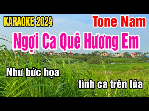 Ngợi Ca Quê Hương Em Karaoke Tone Nam Nhạc Sống gia huy karaoke