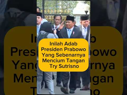 Inilah Adab Presiden Prabowo, Mencium Tangan Try Sutrisno #indonesia #prabowo