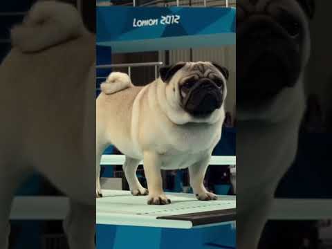 Diving finals in the Puppy Olympics #puggy #pug