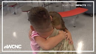 Soldier surprises daughter at Tennessee school