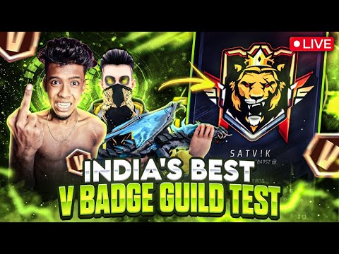 1 VS 1  V BADGE SATVIK GUILD TEST LIVE 😎👽 #classyff #nonstopgaming #freefirelive #rai ⭐ #rggamer