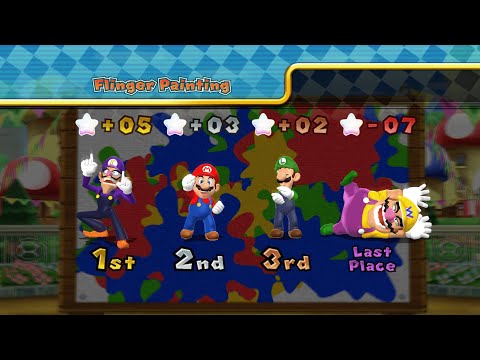 Mario Party 9 - Waluigi vs Mario vs Luigi vs Wario - Toad Road (Master Difficulty)