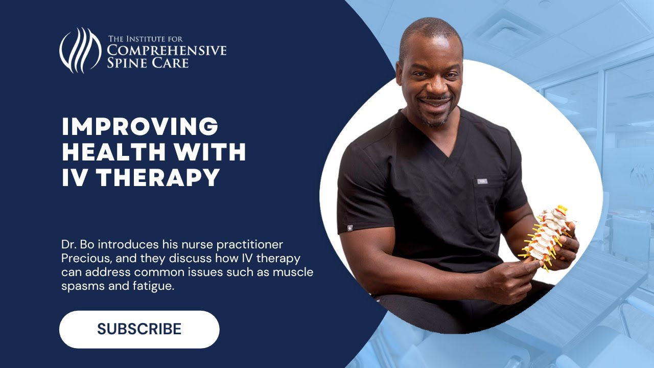 Doctor discussing IV therapy benefits for health.