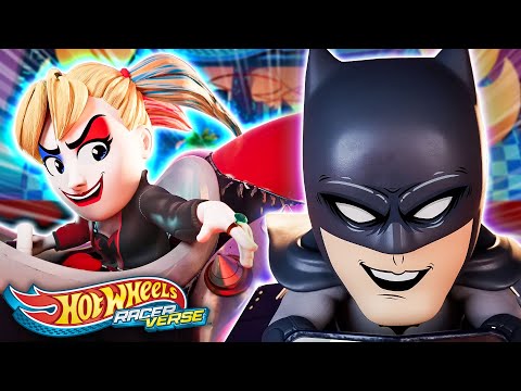 ¡Batman™ y Harley Quinn™ se unen a Scooby-Doo™ en una carrera salvaje! 💫 | Hot Wheels RacerVerse