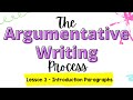 Crafting Effective Introduction Paragraphs in Argumentative Writing