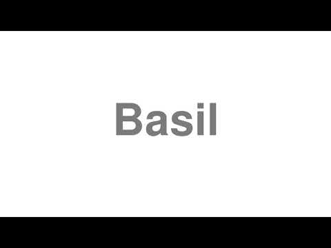 How to pronounce Basil Video How to Pronounce