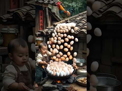 The cute baby is here to record the cute baby's daily life. The hen lays a pot of eggs and actua