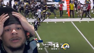 SEAHAWKS FAN REACTS TO SAM DARNOLD’S STINKER Seattle Seahawks vs. Los Angeles Rams Game Highlights