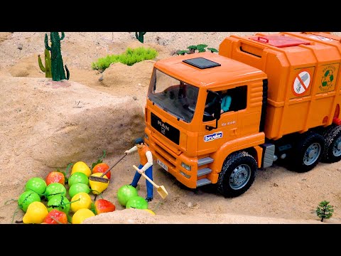 Funny story about tractor, police car and garbage truck