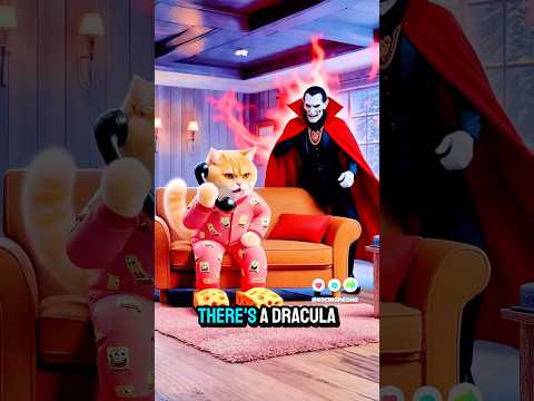 Dad come home quickly there is dracula #catvideos #catshorts #funny #comedy