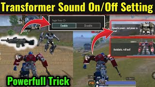 Transformer Sound On/Off Setting | Toggle Voice Enable/Disable | Megatron Optimus Prime Voice On/Off