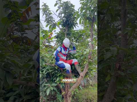 Ultraman tiga Langsung beraksi melihat bocil ff di kejar grandong