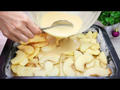 Kuchen in 15 Minuten! Der berühmte Apfelkuchen, der in ihrem Mund schmilzt! Einfach und lecker