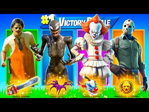 The RANDOM HALLOWEEN BOSS Challenge in Fortnite (She Venom, Leatherface, Jason, Mephisto)