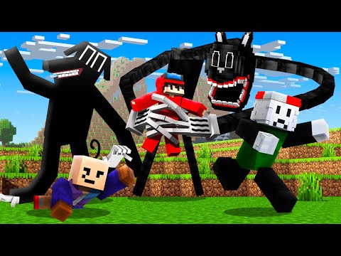 Invite A Cartoon Cat y Cartoon Dog Para Asustar A Mis Amigos En Minecraft Con Mods De Terror