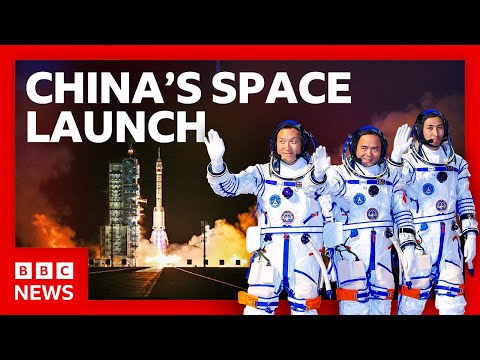 YouTube video thumbnail: China Launches Spaceship to Bring Stuck Astronauts Back Home