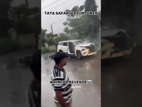 Fortuner Legender Vs Tata Safari Accident Video Revenge☠ #automobile #attitude #shorts #viralvideo