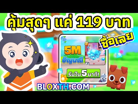 วิธีรับเพชร 5,000,000 ใน 5 นาที | Roblox PETS GO