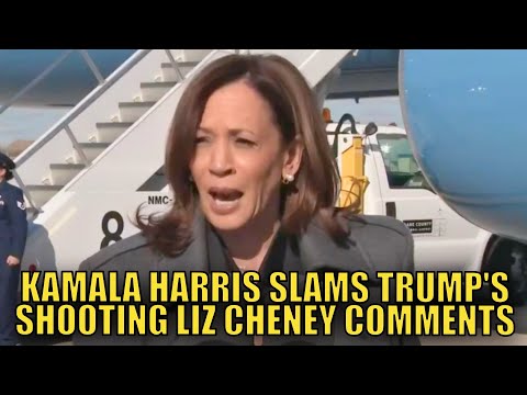 Kamala Harris SLAMS Trump's Violent Liz Cheney Comments