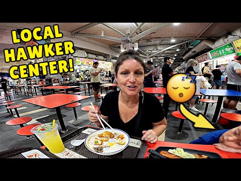 Singapore Street Food on a Budget at ABC FOOD CENTRE 🇸🇬 | Local Cheap Eats & One Sleepy Kid