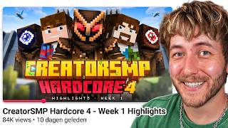 Reageren op CreatorSMP Hardcore 4 Week 1 Highlights!