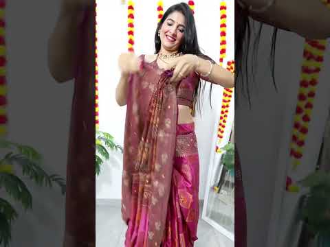 Easiest saree draping tutorial #saree #drape #sareedraping #rekhamishra 