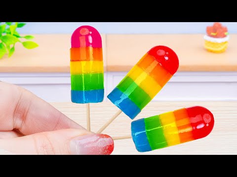 Rainbow Ice Cream 💞How To Make Miniature Rainbow Ice Cream Cake Decorating Ideas by Lotus Cakes