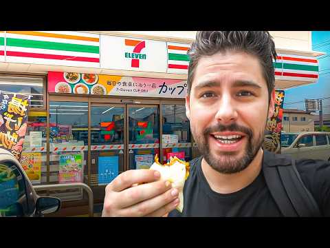 I Survived 24 Hours on JUST Japanese CONVENIENCE STORE Food in TOKYO