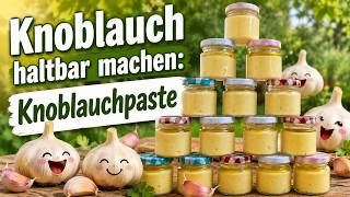Knoblauch haltbar machen: Knoblauchpaste - lecker und sehr praktisch!