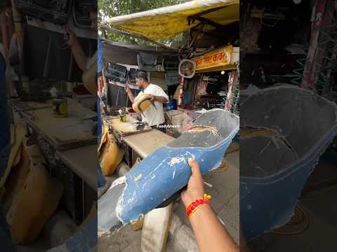 नमन है इन भैया को जो मेरी बाइक की सीट कवर रिपेयर कर दी 👌मेरे 2000 ₹ बचा दिए 🙏#skills #shorts
