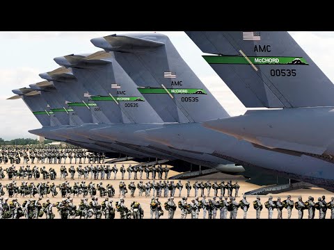 1000s of US Paratroopers Are Boarding Massive Boeing C-17 Simultaneously