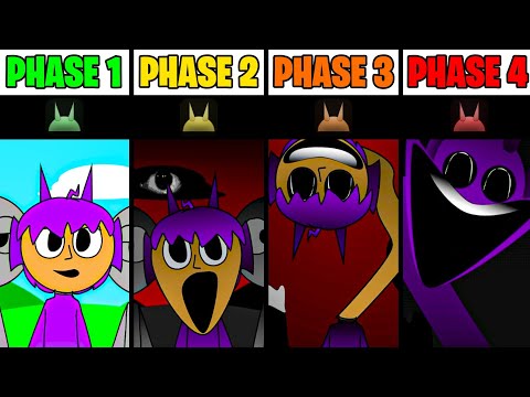 New Phase 1 VS Phase 2 VS Phase 3 VS Phase 4 in Incredibox Sprunki But Humans