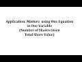 Solving Equations and Stock Values