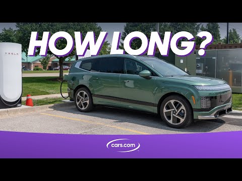 Charging a 2026 Hyundai Ioniq 9 at a Tesla Supercharger