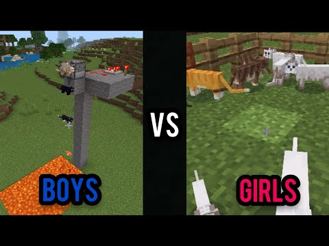 How boys vs girls playing Minecraft