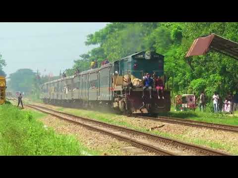 Speedy Commuter Train Passing through a staion @TrainLover