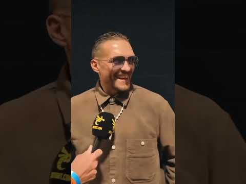 Usyk does impression of Conor McGregor just after meeting him at Wembley Stadium! Brilliant !!