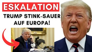 Trump rastet am Telefon aus & kürzt Militärhilfe für Europa! Grund brisant!